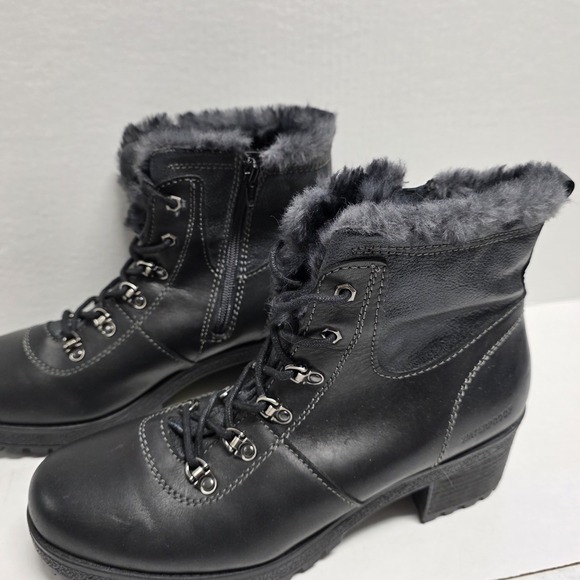 Cougar Dixon Black Leather Waterproof Round Toe Winter Ankle Boot Size 11 - Picture 5 of 16